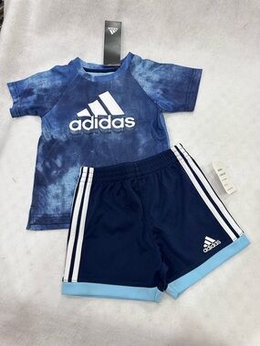 Adidas Navy and Sky Blue Kids Set